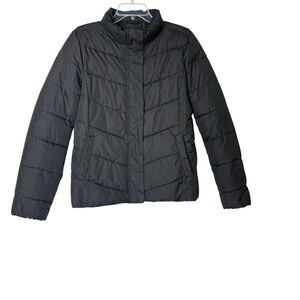 GAP Black Puffer Jacket Coat‎ Pockets Womens Small